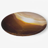 Foto van Sunset Mountain Papieren Bordje (Gekanteld)