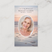 Foto van Sunset Ocean Memorial Prayer Kaart Contactkaartje (Voorkant)