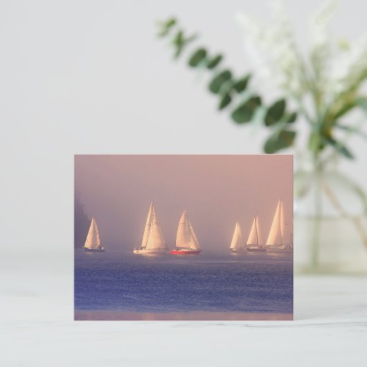Foto van Sunset Sailships Briefkaart (Staand voorkant)