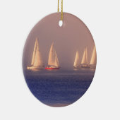 Foto van Sunset Sailships Keramisch Ornament (Rechts)