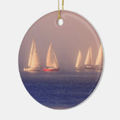Foto van Sunset Sailships Keramisch Ornament (Links)