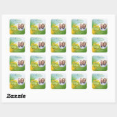 Foto van Sunshine Love 20th Wedding Jubileum Party Vierkante Sticker (Vel)