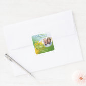 Foto van Sunshine Love 20th Wedding Jubileum Party Vierkante Sticker (Envelop)