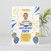 Foto van Super Birthday Party  Kaart (Staand voorkant)