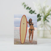 Foto van Surfer girl Briefkaart (Staand voorkant)