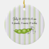 Foto van Sweet Baby Pea Keramisch Ornament (Achterkant)