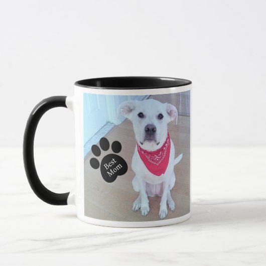 Foto van Sweet Dog met Beste Moeder Paw Moederdag Mok (Links)