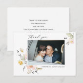 Foto van Sweet Floral Hartelijk dank voor uw bruil Bedankkaart (Voorkant / Achterkant)