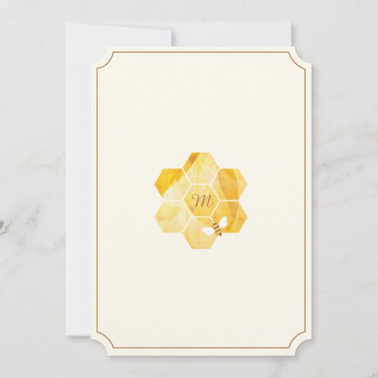 Foto van Sweet Little Bee Baby Aankondiging van ge (Achterkant)