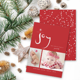 Foto van Sweetest Joy Baby voor eerste kerstmis Fo Feestdagenkaart