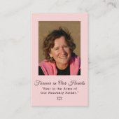 Foto van Sympathie Funeral Memorial Cards Visitekaartje (Voorkant)