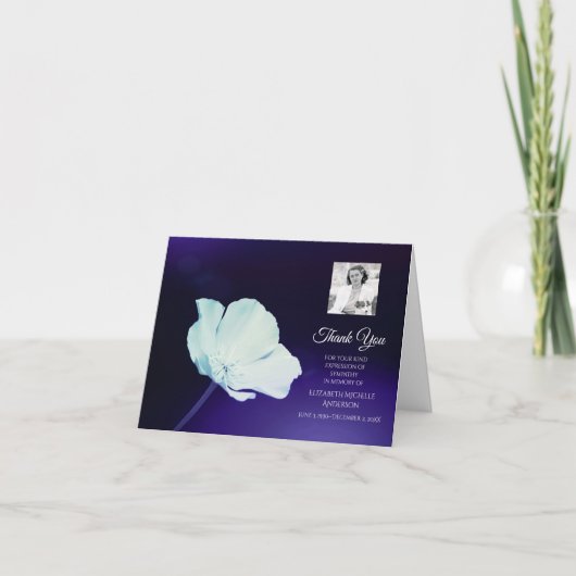 Foto van Sympathie Hartelijk dank voor de plechtig Bedankkaart (Voorkant)