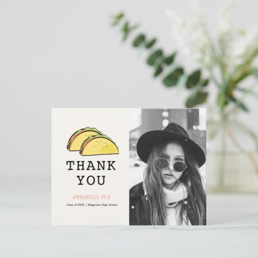 Foto van Taco Hartelijk dank Briefkaart aankondigi (Staand voorkant)
