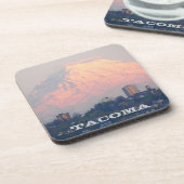 Foto van Tacoma, Washington en Mount Rainier Drankjes Onderzetter (Linkerzijde)