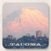Foto van Tacoma, Washington en Mount Rainier Drankjes Onderzetter (Voorkant)