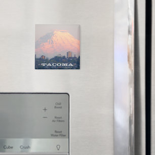 Foto van Tacoma, Washington en Mount Rainier Magneet