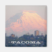 Foto van Tacoma, Washington en Mount Rainier Magneet (Voorkant)