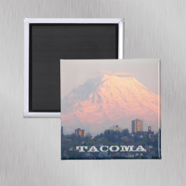 Foto van Tacoma, Washington en Mount Rainier Magneet