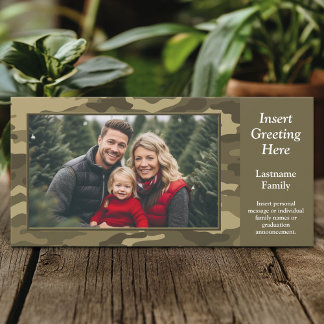 Foto van Tan Camo: Militaire Theme Holiday Kaart