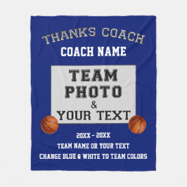 Foto van team, beste tekst voor Basketball-touring Fleece Deken