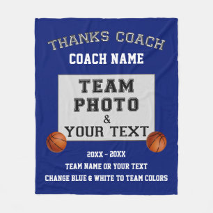 Foto van team, beste tekst voor Basketball-touring Fleece Deken