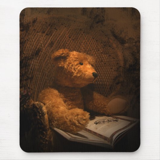 Foto van Teddy Bear Mousepad over het Oude Kijken Muismat (Voorkant)