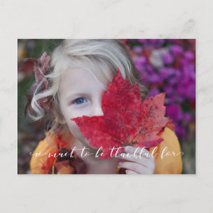 Foto van Template Calligraphy Script Thankful Briefkaart