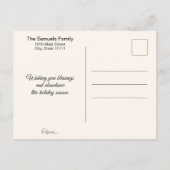 Foto van Template Calligraphy Script Thankful Briefkaart (Achterkant)