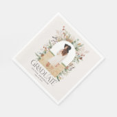 Foto van terracotta botanische partij afstuderen servet (Hoek)