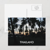 Foto van Thailand Sunset Palm Trees Briefkaart (Voorkant / Achterkant)