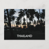 Foto van Thailand Sunset Palm Trees Briefkaart (Voorkant)