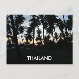 Foto van Thailand Sunset Palm Trees Briefkaart