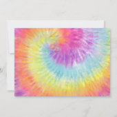 Foto van Tie Dye Birthday Party Rainbow Kaart (Achterkant)