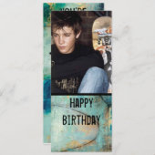 foto van tienerjongen kaart (Voorkant / Achterkant)