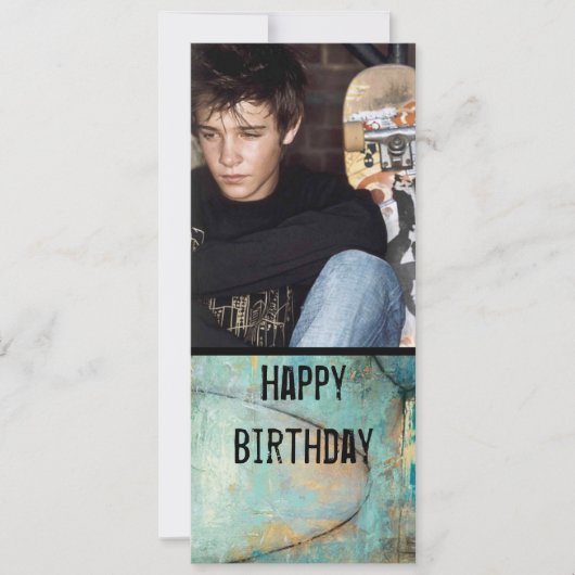 foto van tienerjongen kaart (Voorkant)