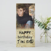 foto van tienerjongen kaart (Staand voorkant)