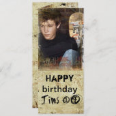 foto van tienerjongen kaart (Voorkant / Achterkant)