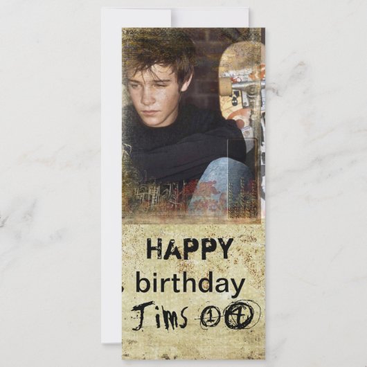 foto van tienerjongen kaart (Voorkant)