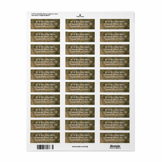 Foto van Tortoise Shell Natuur Etiket (Full Sheet)