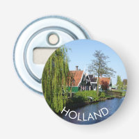 Foto van traditionele groene rode Nederlandse hout