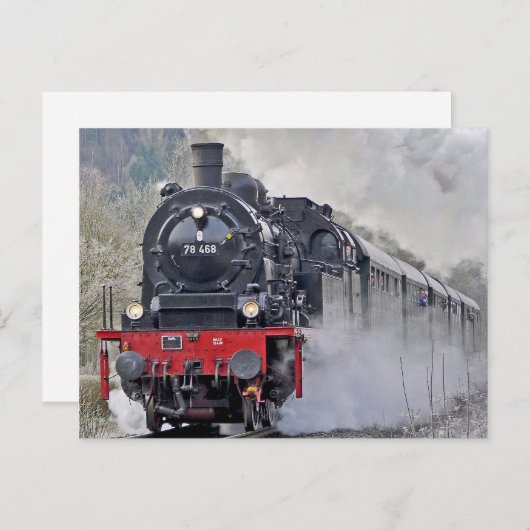 Foto van  treintstoomlocomotief briefkaart (Voorkant / Achterkant)