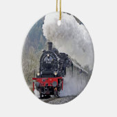 Foto van  treintstoomlocomotief keramisch ornament (Rechts)