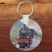 Foto van  treintstoomlocomotief sleutelhanger (Voorkant)