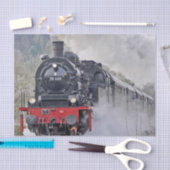 Foto van  treintstoomlocomotief tissuepapier (Craft)