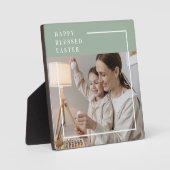 Foto van Trendy Family | Green Happy Blessed Pasen Fotoplaat (Voorkant)