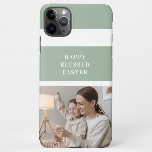 Foto van Trendy Family | Green Happy Blessed Pasen iPhone Hoesje (Achterkant)