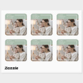 Foto van Trendy Family | Green Happy Blessed Pasen Vierkante Sticker (Vel)