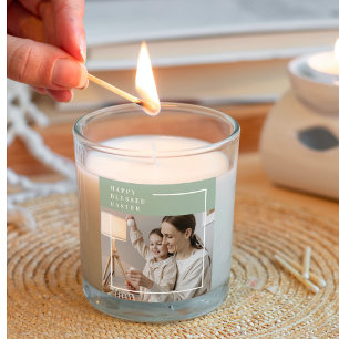 Foto van Trendy Family   Green Happy Blessed Pasen Vierkante Sticker