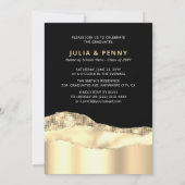 Foto van Trendy Gold Joint Gradution Party Kaart (Achterkant)