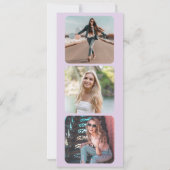 Foto van Trendy Modern Paars Nail: Poolse verjaard Kaart (Achterkant)